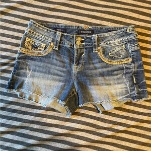 Vigoss Women's Distressed Blue Jean Shorts